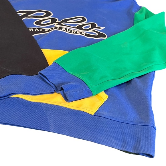 Polo Ralph Lauren Men's Multi Color Color Block Hoodie  Sweatshirt Size Large - Picture 8 of 8